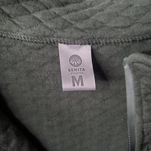 Senita Athletics hunter green quilted vest size M zip up - Picture 5 of 9